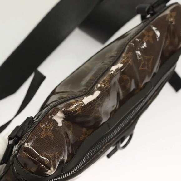 LOUIS VUITTON Monogram Glaze Messenger PM Bag Brown Black M43895 LV Auth bs26815 - Picture 11 of 14
